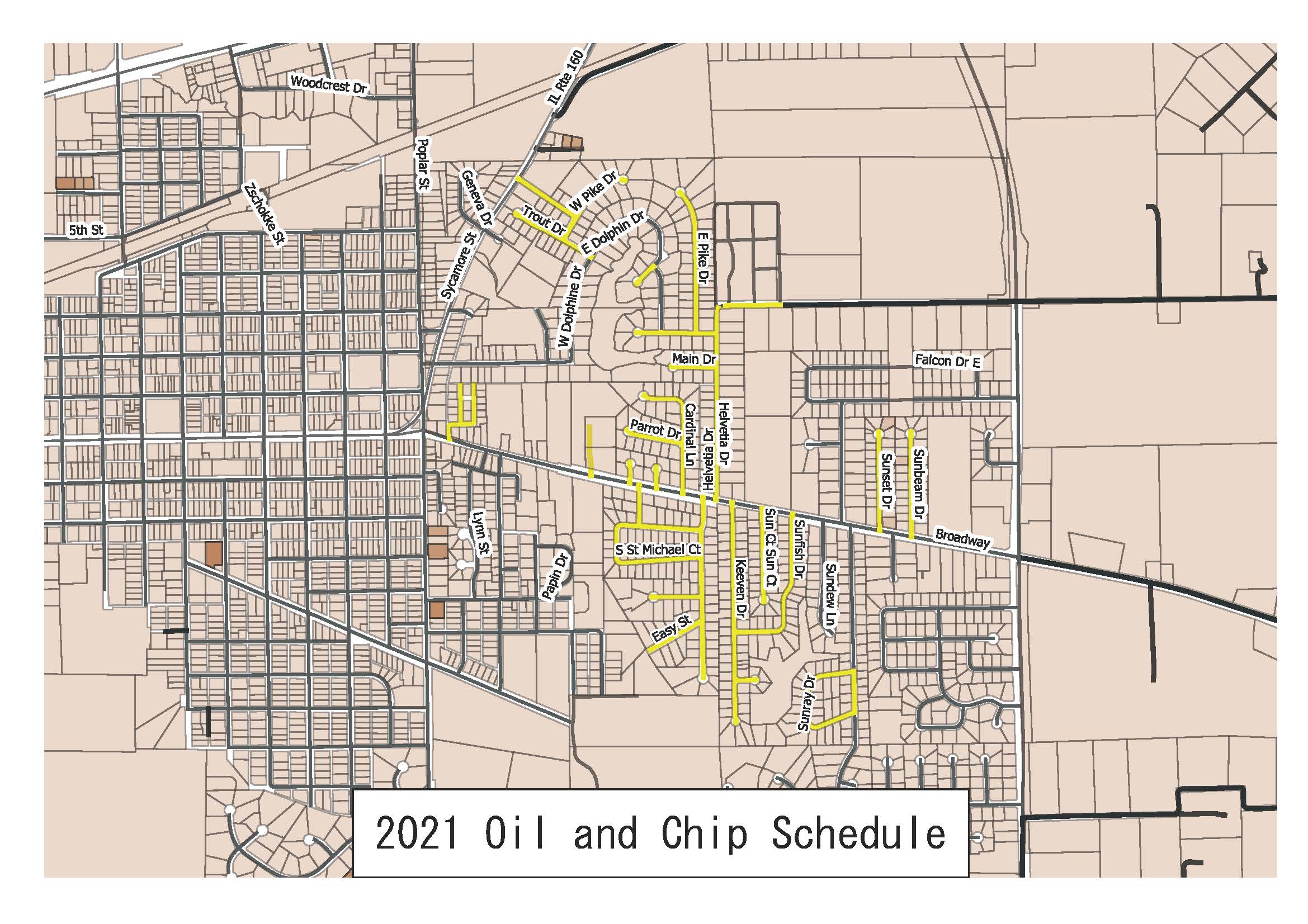 2021 Oil and Chip Map